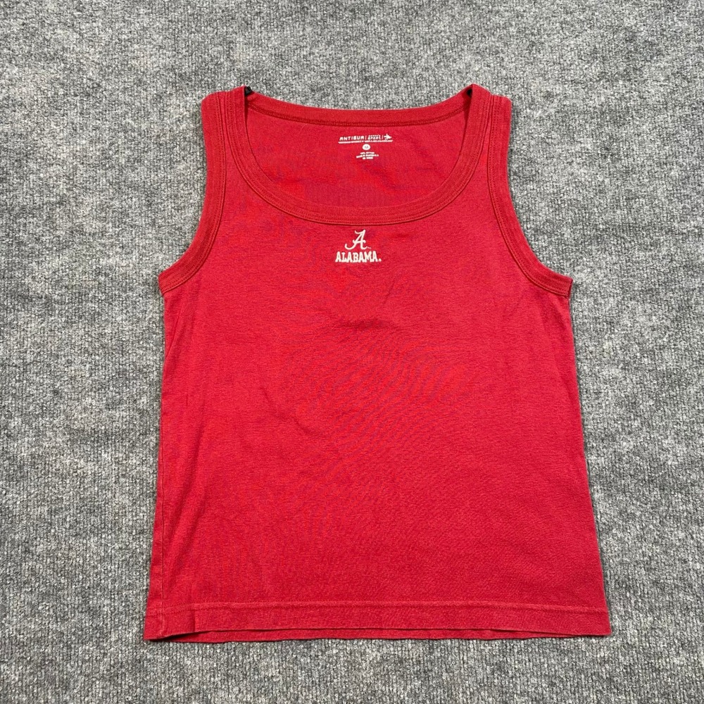 Antigua Sport Alabama Crimson Tide Red Cotton Tank Top Womens Medium Logo